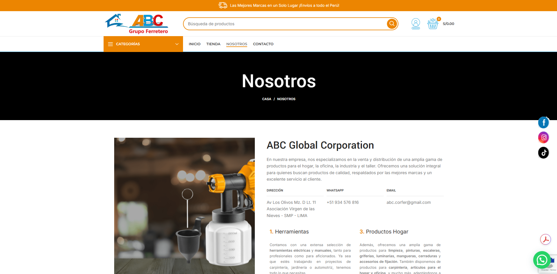 web Grupo Ferretero ABC